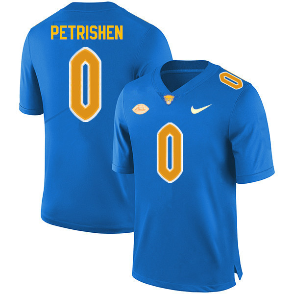 Men #0 John Petrishen Pitt Panthers College Football Jerseys Sale-Royal